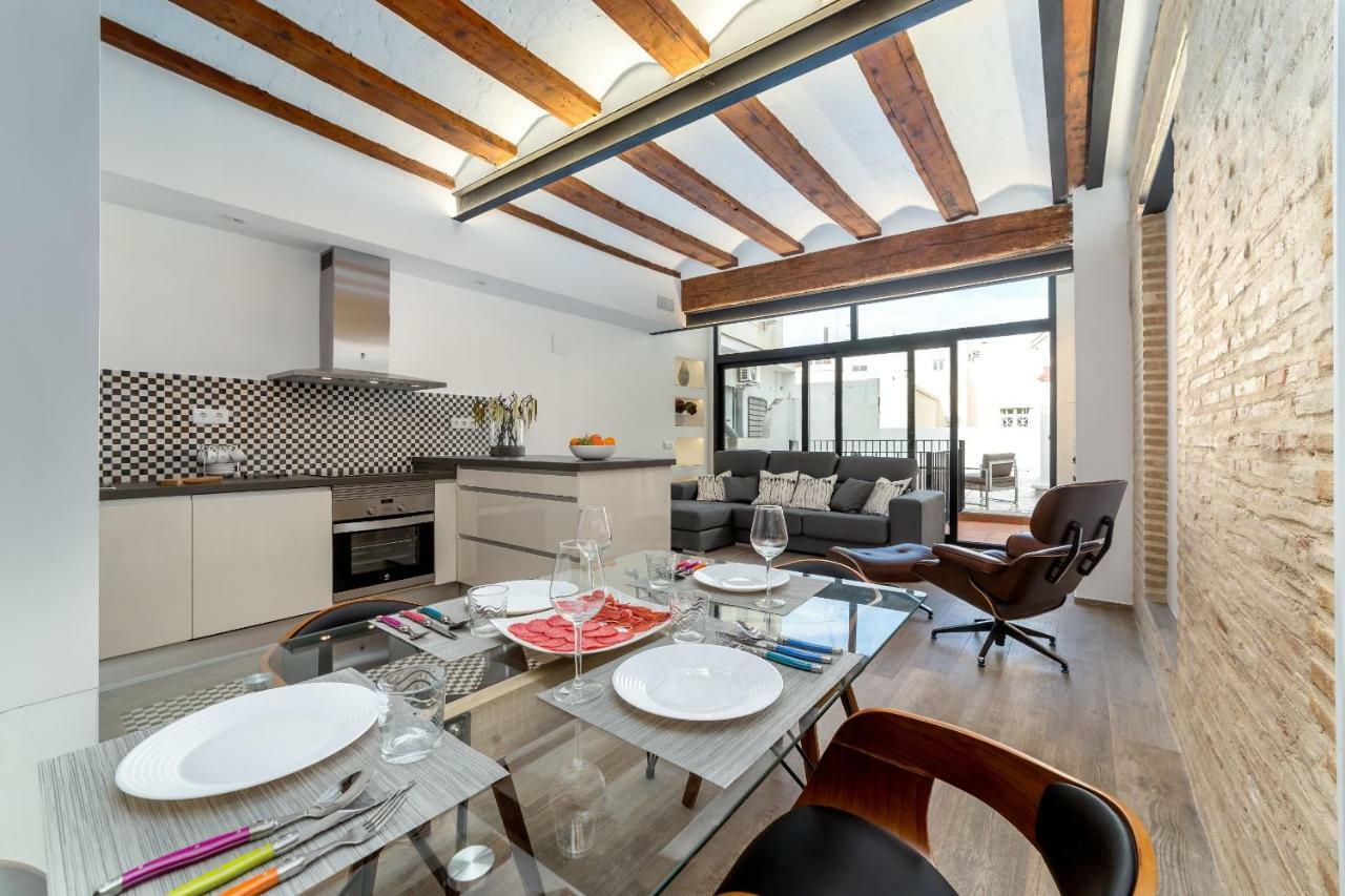 Florit Flats - Center Luxurious 1Br 1Ba Terrace Wi-Fi Ac Apartment Valencia Ngoại thất bức ảnh